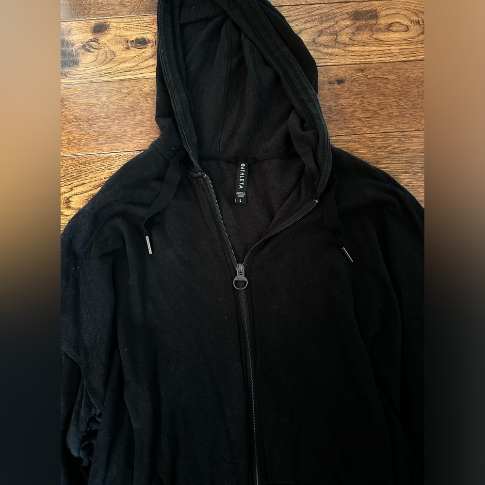 Athleta Black Zip Up Jacket Size Large - Picture 7 of 8